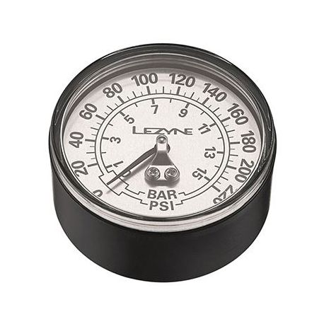 Lezyne 220 PSI Floorpump Gauge 2.5 Inch Black/Silver